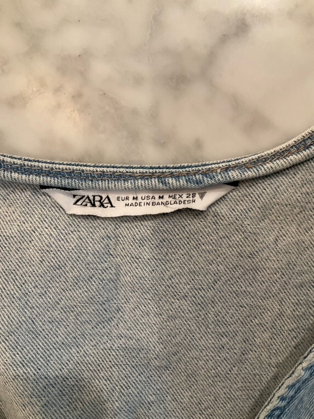 Zara Pale Blue Denim Vest - Picture 2 of 4
